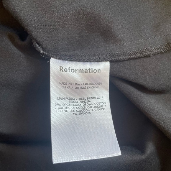 NEW Reformation Lissa Cotton Midi Dress Black Removable Strap | size 2 - Picture 13 of 14